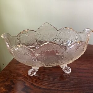 Vintage Jeanette Lombardi glass footed bowl